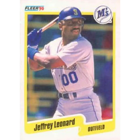 1990 Fleer #519 Jeffrey Leonard NM-MT Seattle Mariners Baseball Card Image 1