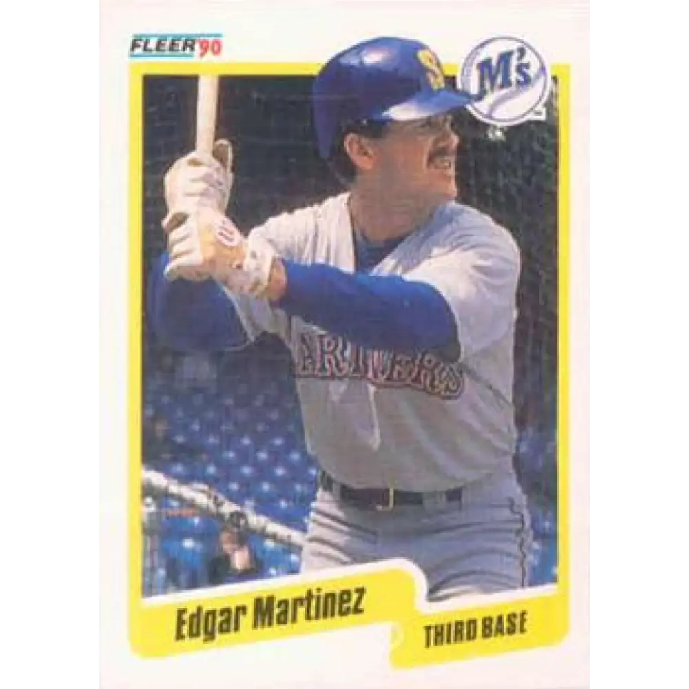 1990 Fleer #520 Edgar Martinez NM-MT Seattle Mariners Baseball Card Image 1