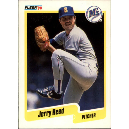 1990 Fleer #523 Jerry Reed NM-MT Seattle Mariners Baseball Card Image 1