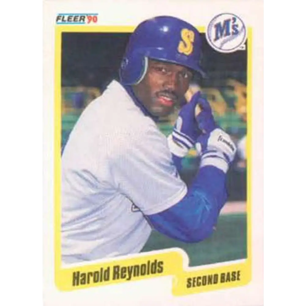 1990 Fleer #524 Harold Reynolds NM-MT Seattle Mariners Baseball Card Image 1