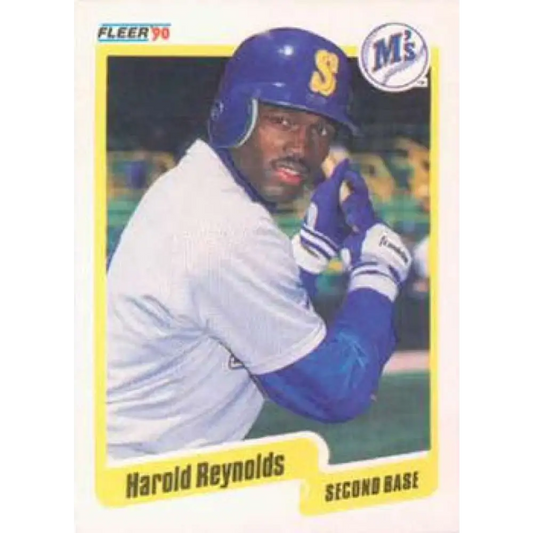 1990 Fleer #524 Harold Reynolds NM-MT Seattle Mariners Baseball Card Image 1