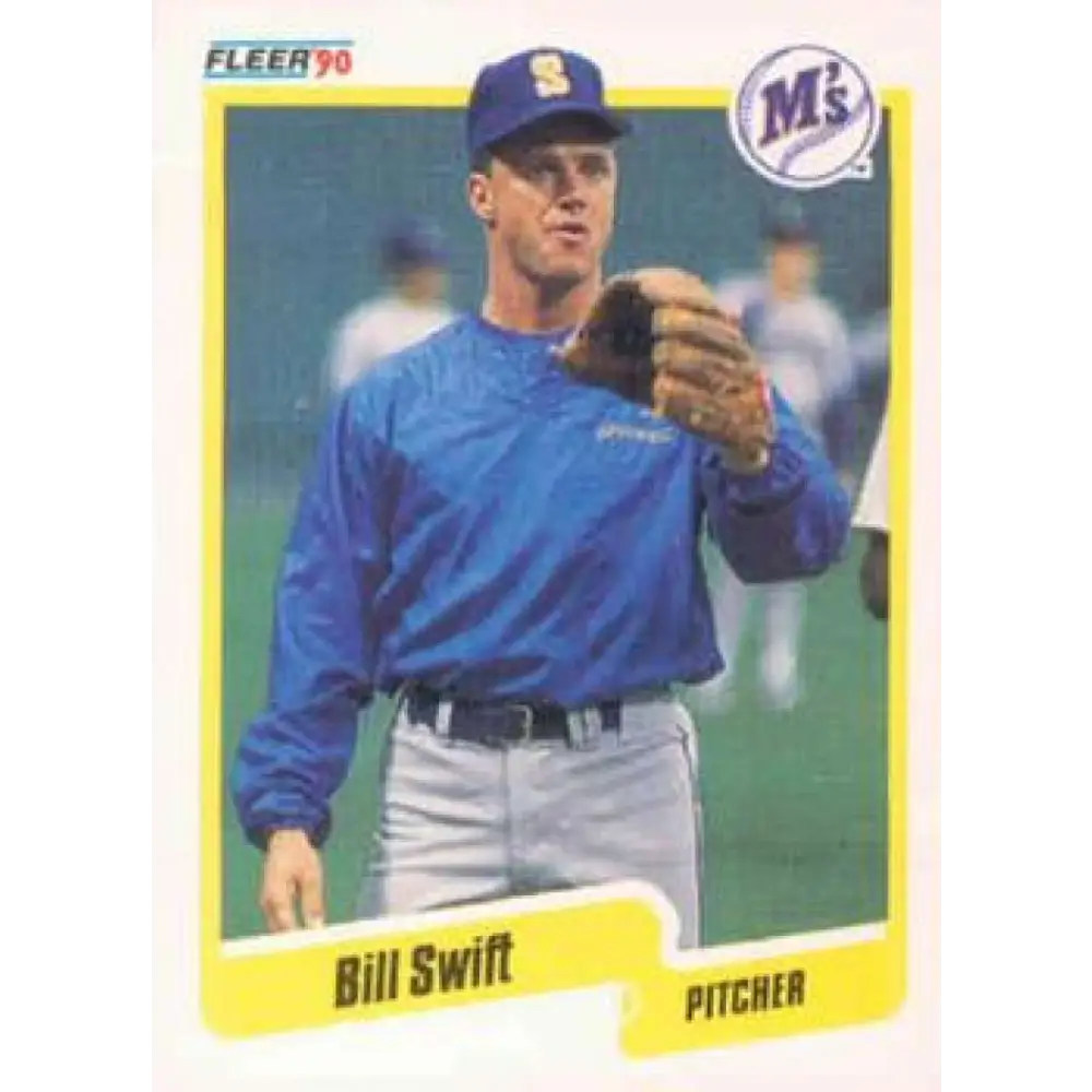 1990 Fleer #526 Bill Swift NM-MT Seattle Mariners Baseball Card Image 1