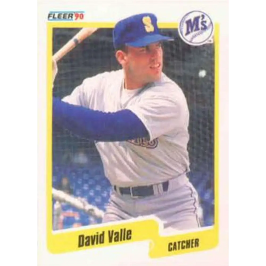 1990 Fleer #527 Dave Valle NM-MT Seattle Mariners Baseball Card Image 1