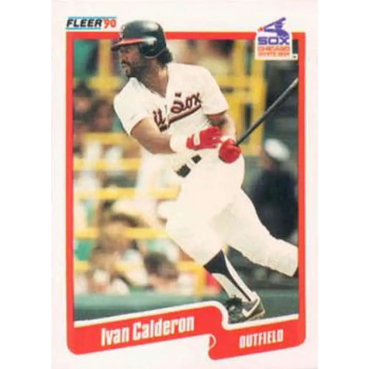 1990 Fleer #529 Ivan Calderon NM-MT Chicago White Sox Baseball Card Image 1