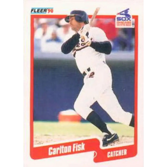 1990 Fleer #530 Carlton Fisk UER NM-MT Chicago White Sox Baseball Card Image 1