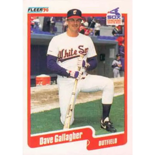 1990 Fleer #532 Dave Gallagher NM-MT Chicago White Sox Baseball Card Image 1