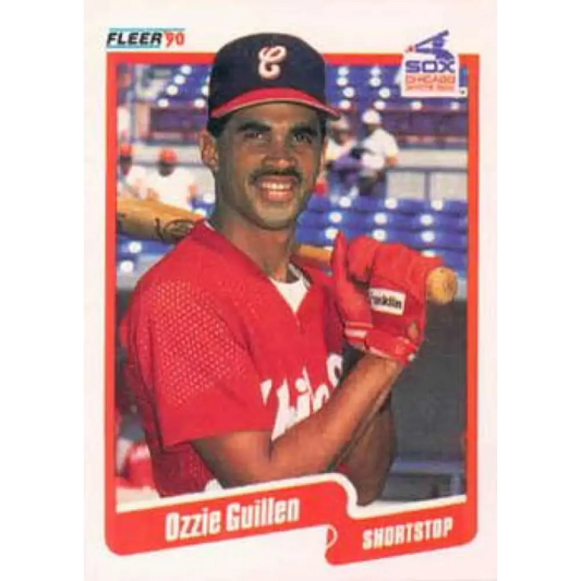 1990 Fleer #533 Ozzie Guillen NM-MT Chicago White Sox Baseball Card Image 1