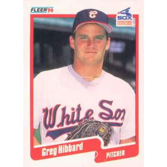1990 Fleer #534 Greg Hibbard NM-MT RC Rookie Chicago White Sox Baseball Card Image 1