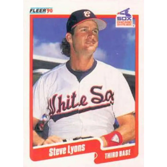 1990 Fleer #539 Steve Lyons NM-MT Chicago White Sox Baseball Card Image 1