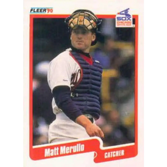 1990 Fleer #542 Matt Merullo NM-MT Chicago White Sox Baseball Card Image 1