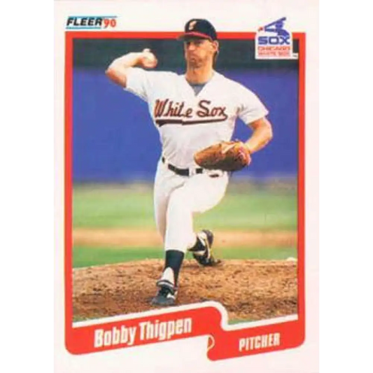 1990 Fleer #549 Bobby Thigpen NM-MT Chicago White Sox Baseball Card Image 1