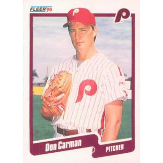 1990 Fleer #552 Don Carman NM-MT Philadelphia Phillies Baseball Card Image 1
