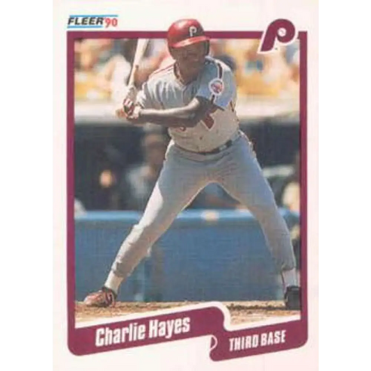 1990 Fleer #558 Charlie Hayes NM-MT Philadelphia Phillies Baseball Card Image 1