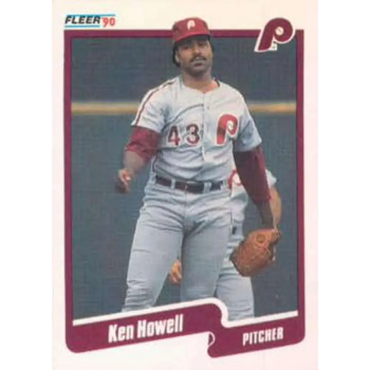 1990 Fleer #561 Ken Howell NM-MT Philadelphia Phillies Baseball Card Image 1