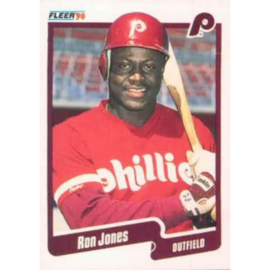1990 Fleer #563 Ron Jones NM-MT Philadelphia Phillies Baseball Card Image 1