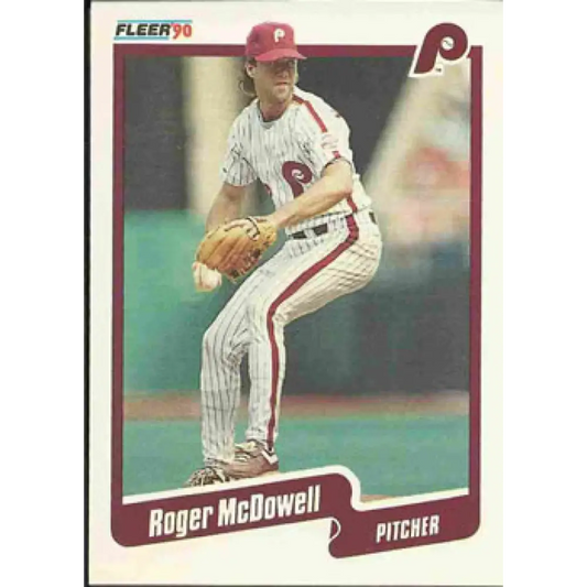1990 Fleer #567 Roger McDowell NM-MT Philadelphia Phillies Baseball Card Image 1