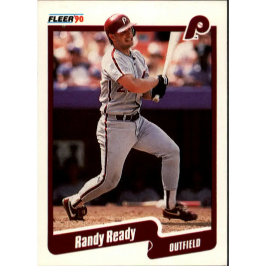1990 Fleer #571 Randy Ready NM-MT Philadelphia Phillies Baseball Card Image 1