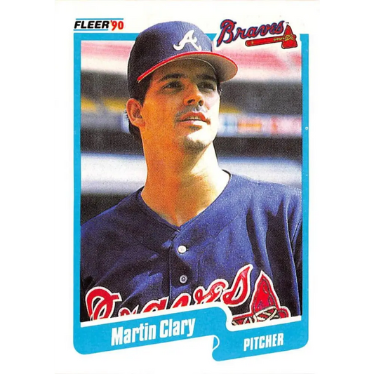 1990 Fleer #578 Marty Clary UER NM-MT Atlanta Braves Baseball Card Image 1