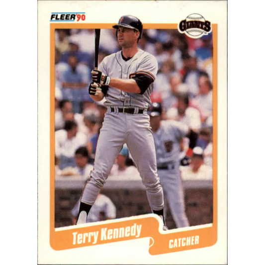 1990 Fleer #58 Terry Kennedy NM-MT San Francisco Giants Baseball Card Image 1