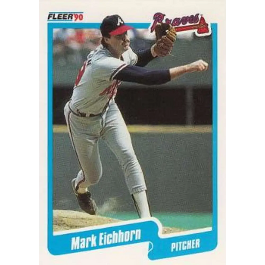 1990 Fleer #580 Mark Eichhorn NM-MT Atlanta Braves Baseball Card Image 1
