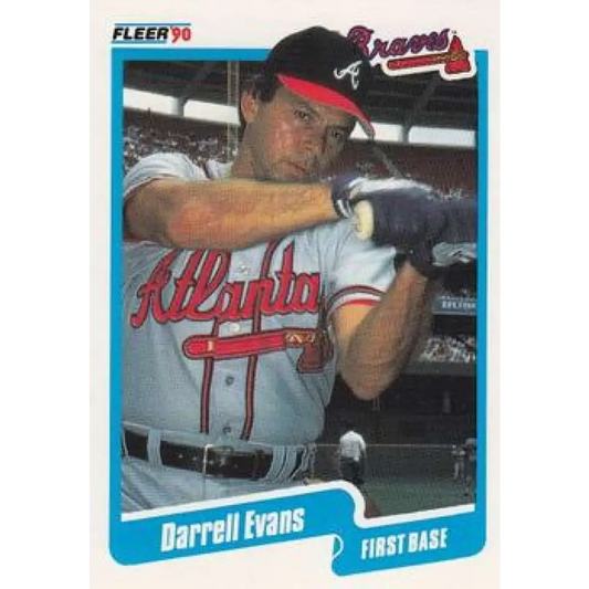 1990 Fleer #581 Darrell Evans NM-MT Atlanta Braves Baseball Card Image 1