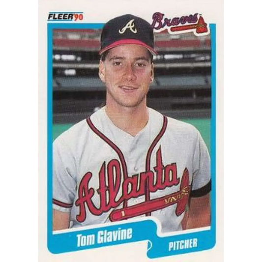 1990 Fleer #583 Tom Glavine NM-MT Atlanta Braves Baseball Card Image 1