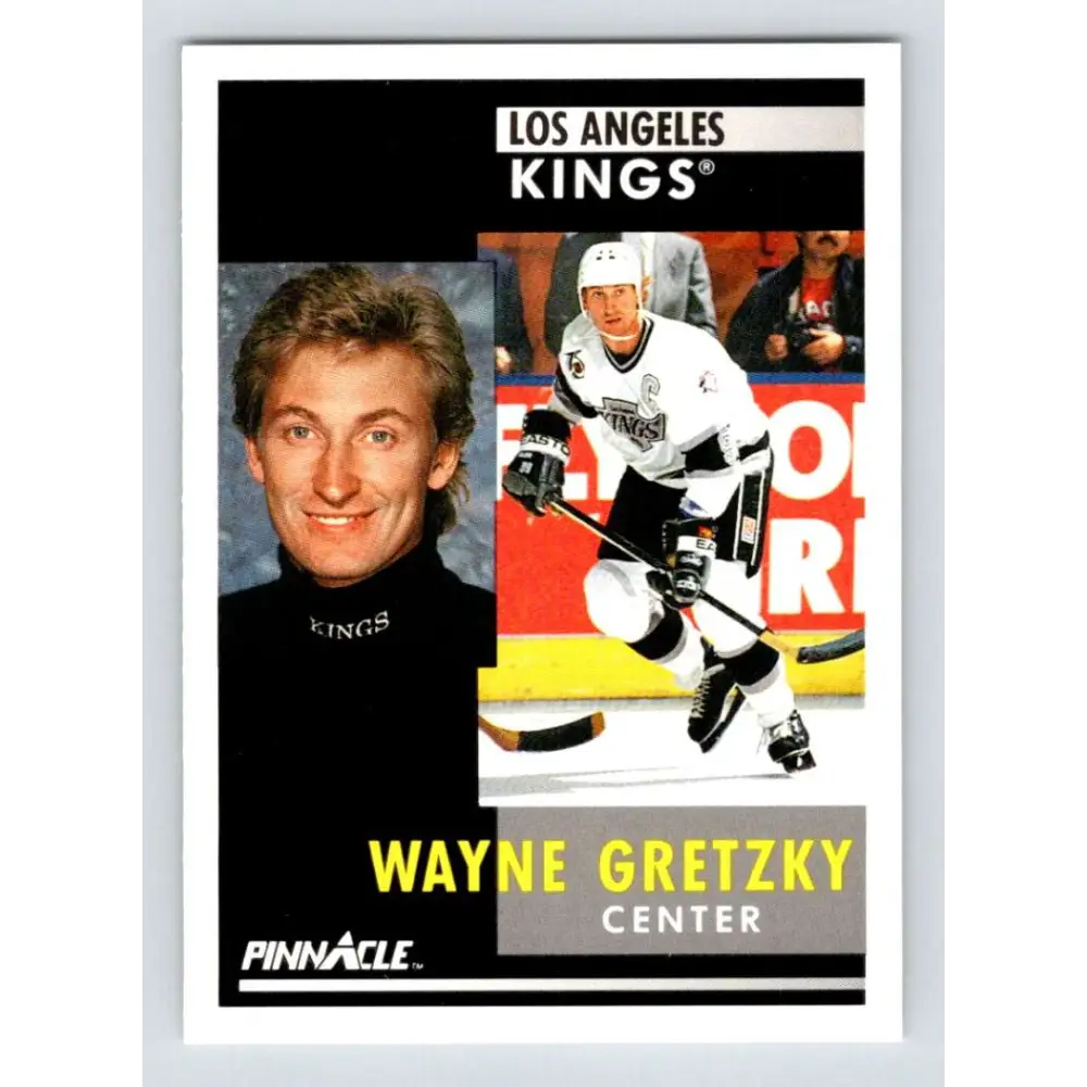 1991-92 Pinnacle #100 Wayne Gretzky NM-MT Los Angeles Kings Hockey Card Image 1