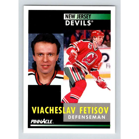 1991-92 Pinnacle #101 Slava Fetisov NM-MT New Jersey Devils Hockey Card Image 1