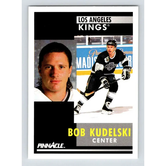 1991-92 Pinnacle #113 Bob Kudelski NM-MT Los Angeles Kings Hockey Card Image 1