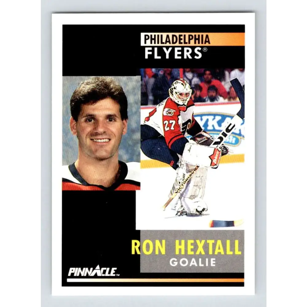 1991-92 Pinnacle #118 Ron Hextall NM-MT Philadelphia Flyers Hockey Card Image 1