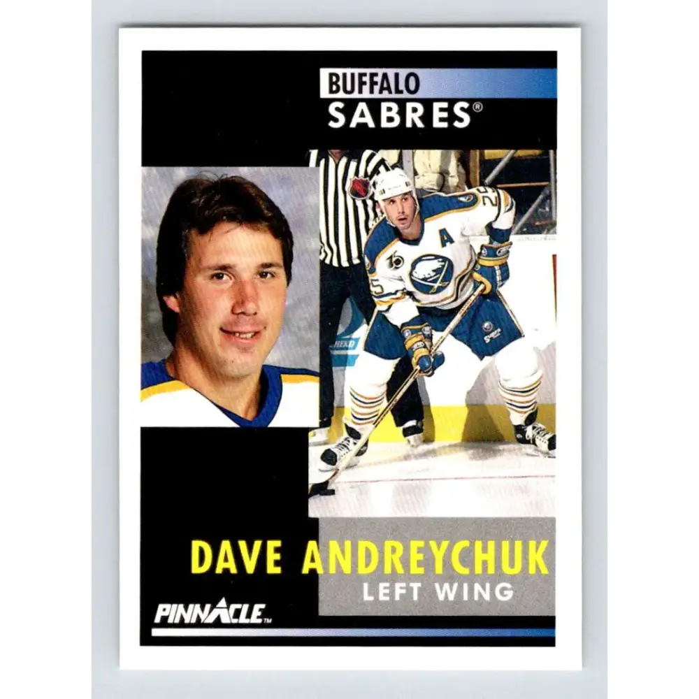1991-92 Pinnacle #122 Dave Andreychuk NM-MT Buffalo Sabres Hockey Card Image 1