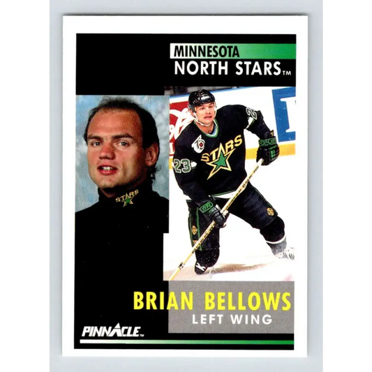 1991-92 Pinnacle #129 Brian Bellows NM-MT Minnesota North Stars Hockey Card Image 1