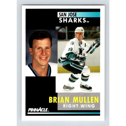 1991-92 Pinnacle #135 Brian Mullen NM-MT San Jose Sharks Hockey Card Image 1