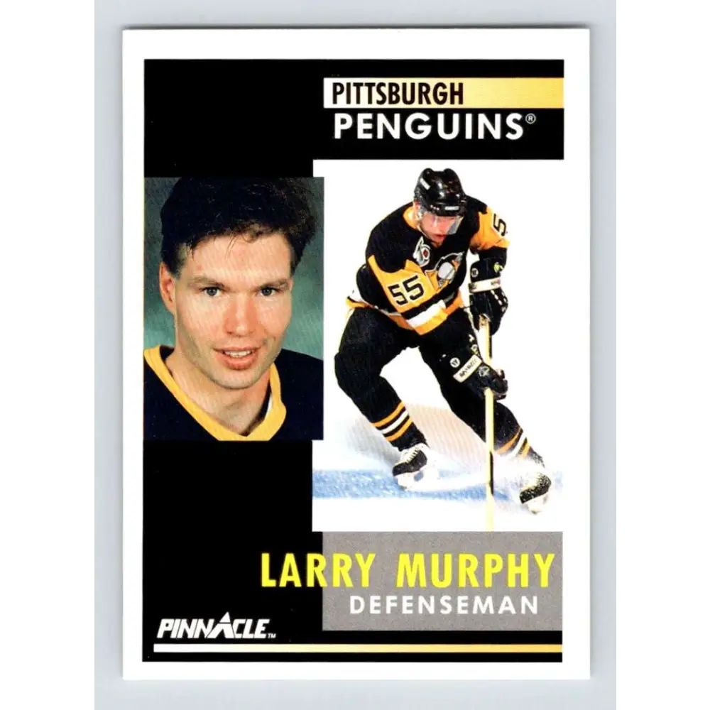 1991-92 Pinnacle #143 Larry Murphy NM-MT Pittsburgh Penguins Hockey Card Image 1