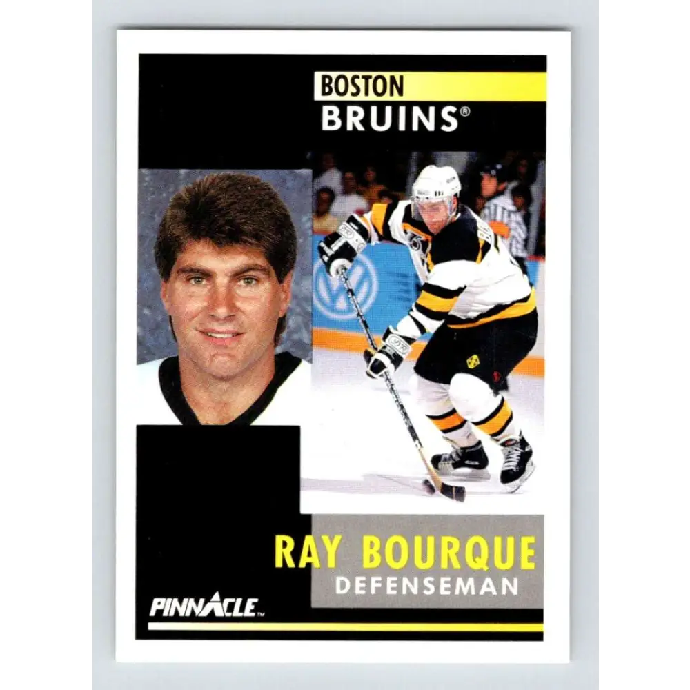 1991-92 Pinnacle #15 Ray Bourque NM-MT Boston Bruins Hockey Card Image 1