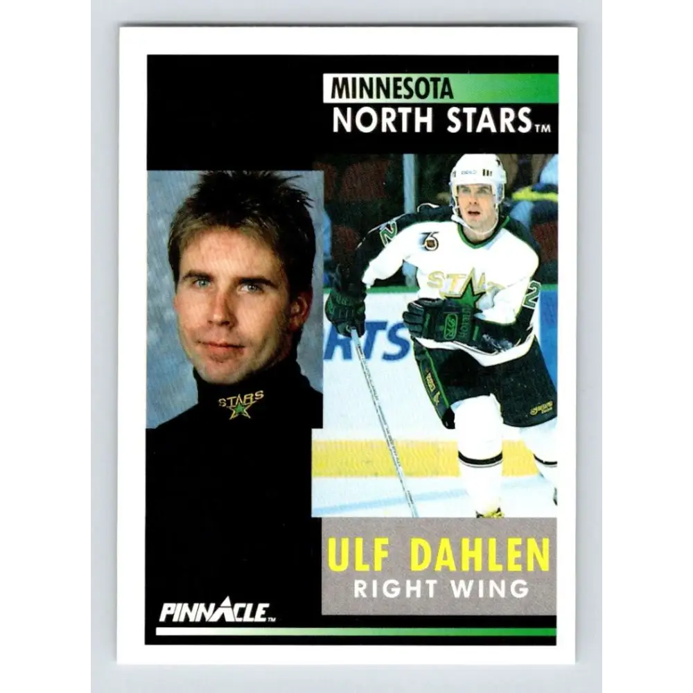 1991-92 Pinnacle #152 Ulf Dahlen NM-MT Minnesota North Stars Hockey Card Image 1