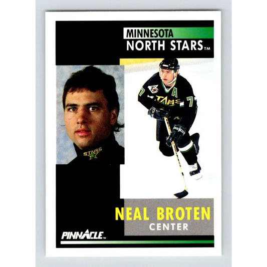 1991-92 Pinnacle #161 Neal Broten NM-MT Minnesota North Stars Hockey Card Image 1