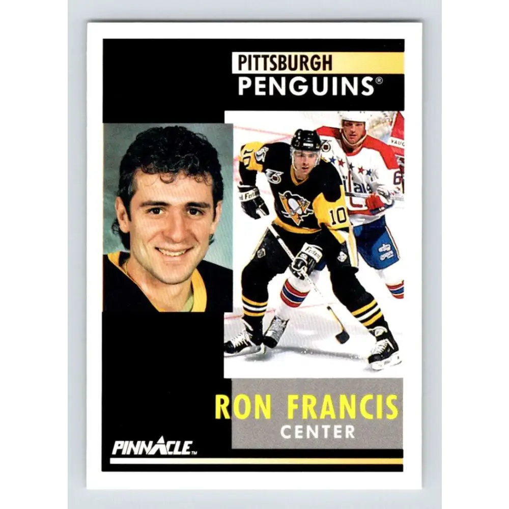 1991-92 Pinnacle #167 Ron Francis NM-MT Pittsburgh Penguins Hockey Card Image 1