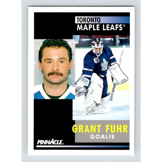 1991-92 Pinnacle #168 Grant Fuhr NM-MT Toronto Maple Leafs Hockey Card Image 1