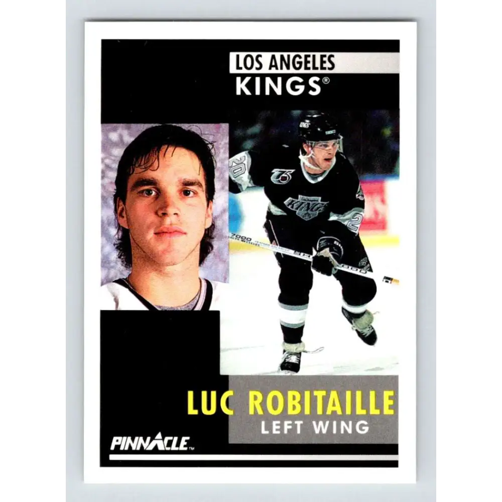 1991-92 Pinnacle #17 Luc Robitaille NM-MT Los Angeles Kings Hockey Card Image 1