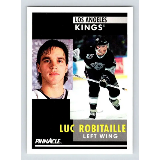 1991-92 Pinnacle #17 Luc Robitaille NM-MT Los Angeles Kings Hockey Card Image 1