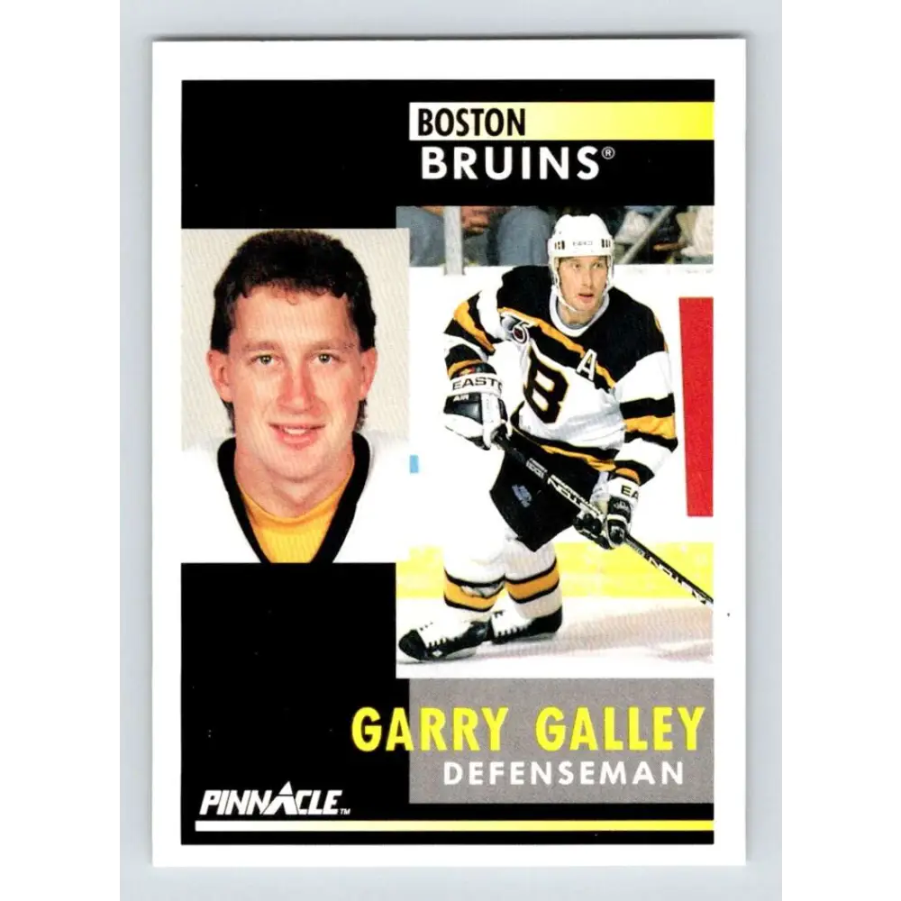 1991-92 Pinnacle #171 Garry Galley NM-MT Boston Bruins Hockey Card Image 1
