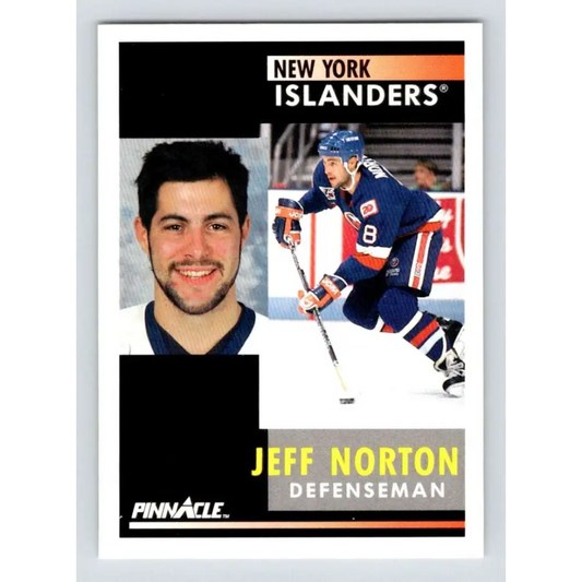 1991-92 Pinnacle #172 Jeff Norton NM-MT New York Islanders Hockey Card Image 1