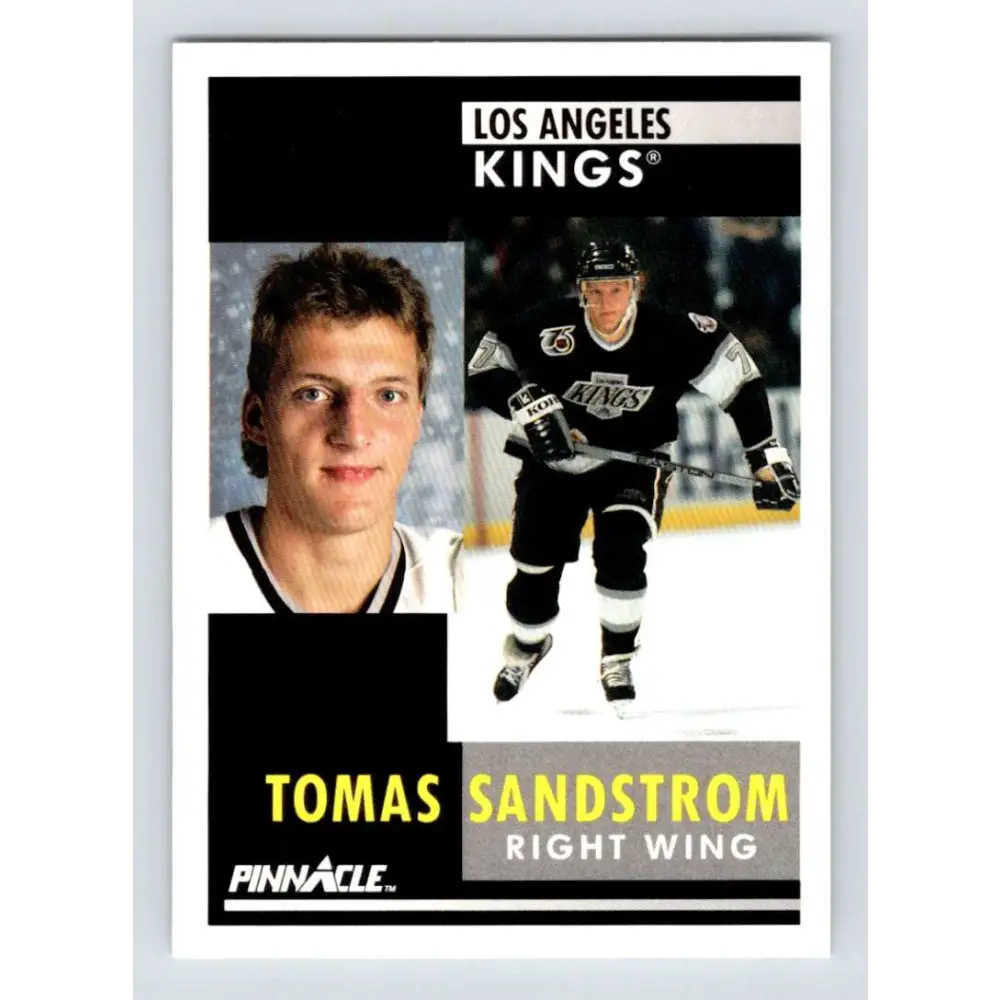 1991-92 Pinnacle #178 Tomas Sandstrom NM-MT Los Angeles Kings Hockey Card Image 1