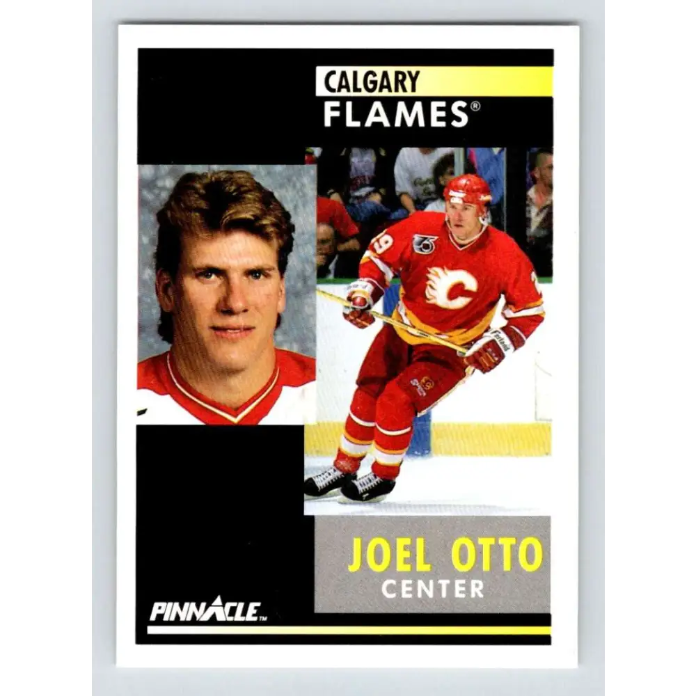 1991-92 Pinnacle #179 Joel Otto NM-MT Calgary Flames Hockey Card Image 1