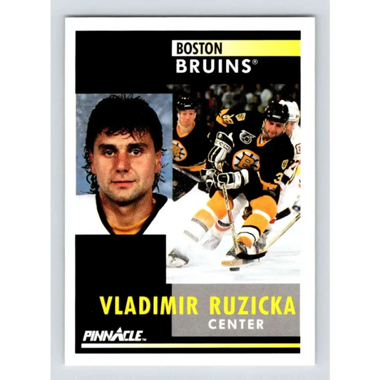 1991-92 Pinnacle #181 Vladimir Ruzicka NM-MT Boston Bruins Hockey Card Image 1