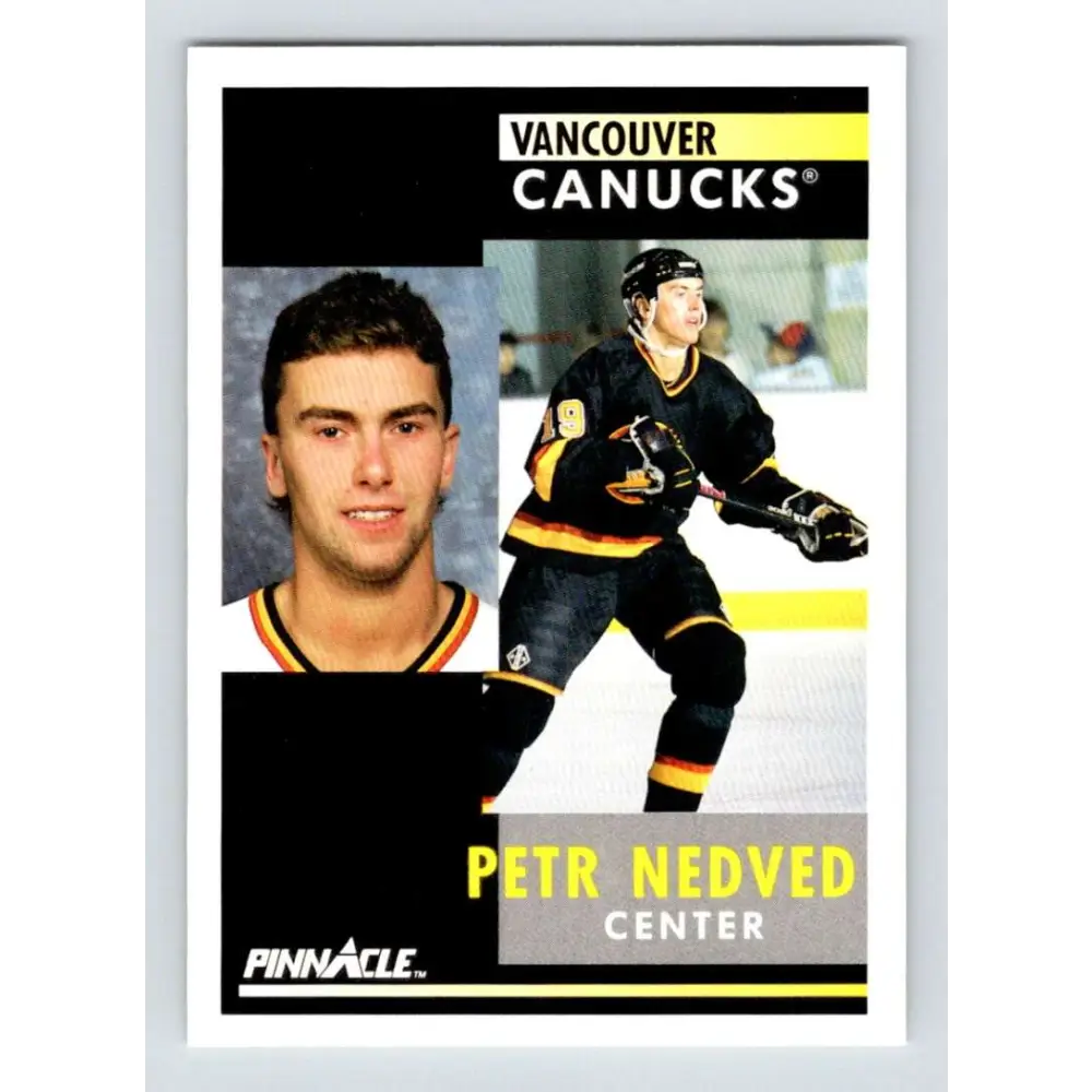 1991-92 Pinnacle #192 Petr Nedved NM-MT Vancouver Canucks Hockey Card Image 1