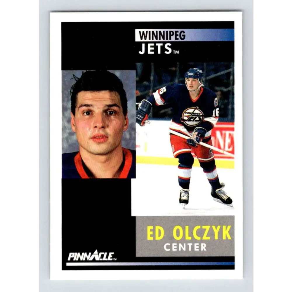 1991-92 Pinnacle #193 Ed Olczyk NM-MT Winnipeg Jets Hockey Card Image 1