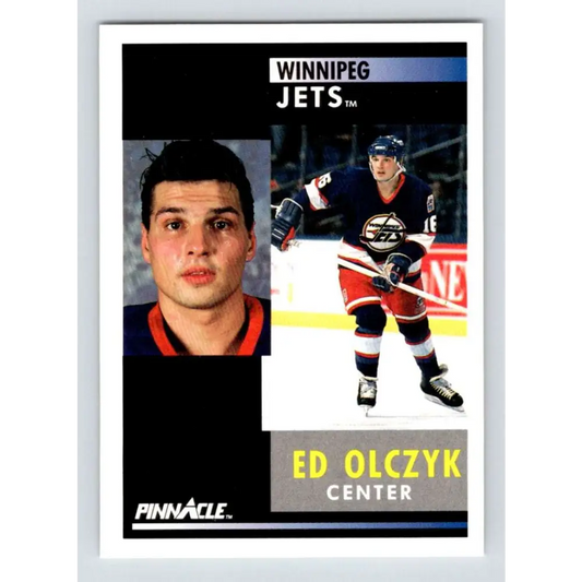 1991-92 Pinnacle #193 Ed Olczyk NM-MT Winnipeg Jets Hockey Card Image 1