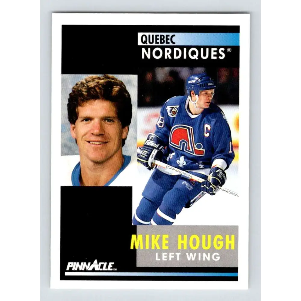 1991-92 Pinnacle #194 Mike Hough NM-MT Quebec Nordiques Hockey Card Image 1